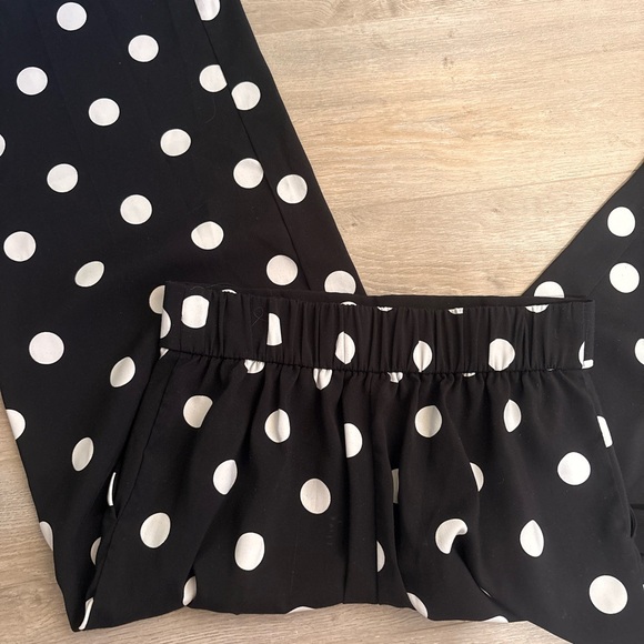 Zara Black and White Polka Dot pants large - Picture 3 of 4